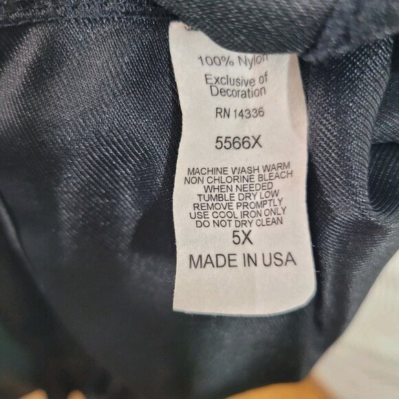 Vtg Sexy Nightgown Slip Plus 4X 5X Lingerie Dress Black Lace Long Midi Stretch - Picture 5 of 5